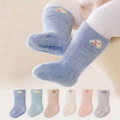 5pcs Warm Baby Floor Socks Non slip
