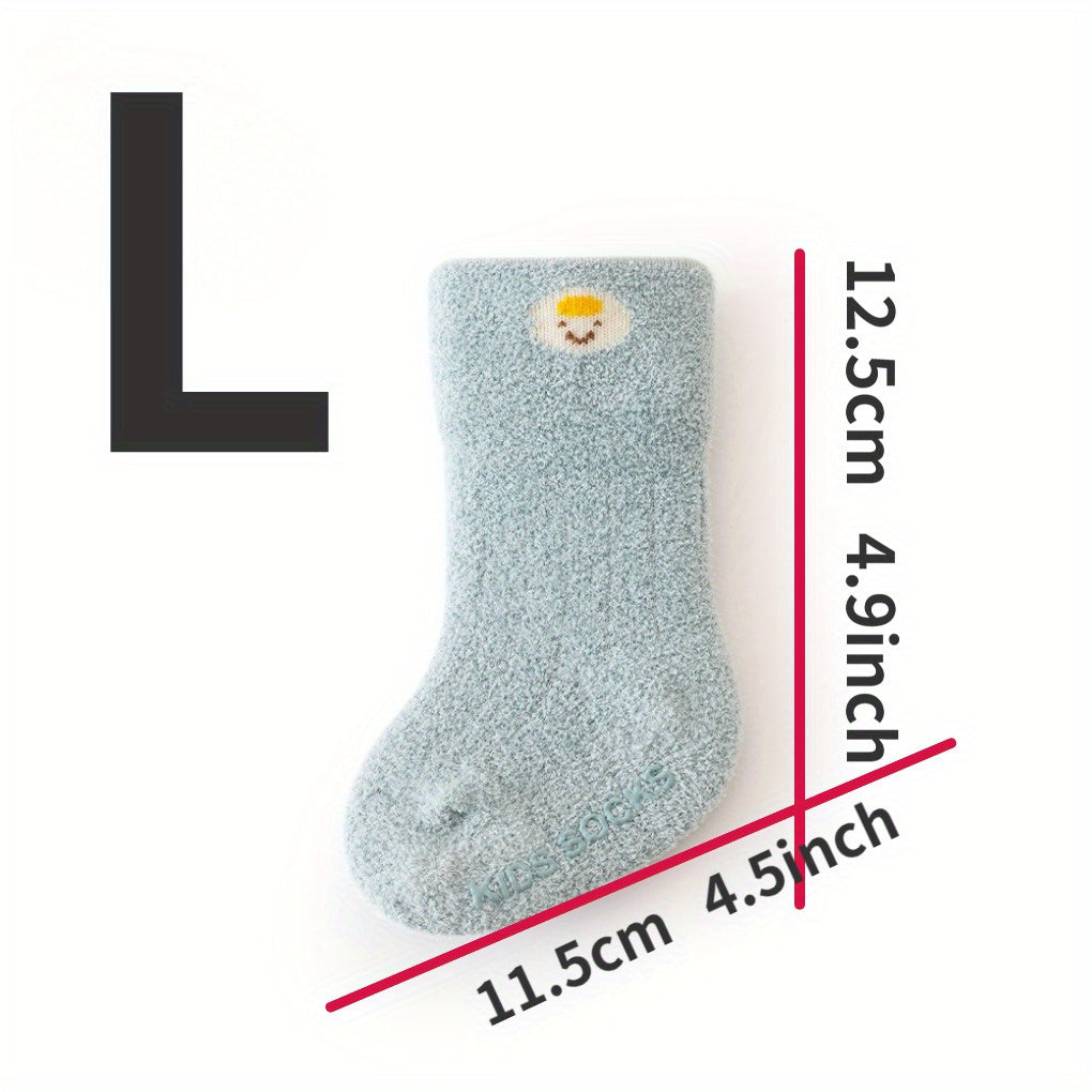 5pcs Warm Baby Floor Socks Non slip