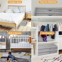 2pcs Foldable Quilt Storage Bag Under Bed Dustproof Clothes Storage