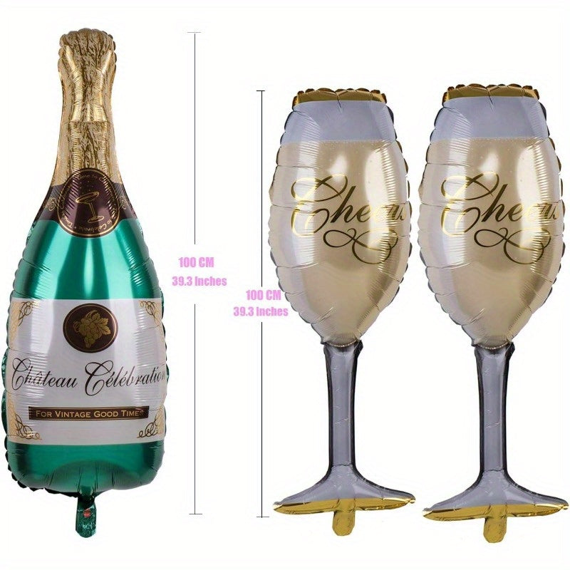36pcs Champagne Balloon Decoration Set with Happy Birthday Balloons