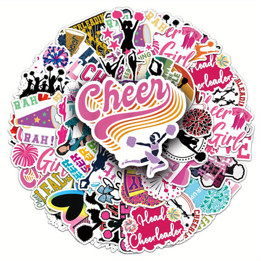 50pcs Cheerleading Stickers Laptop Skateboard Guitar Phone Travel