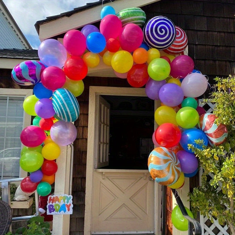 88pcs Candy Balloon Arch Set, Christmas Party Decoration
