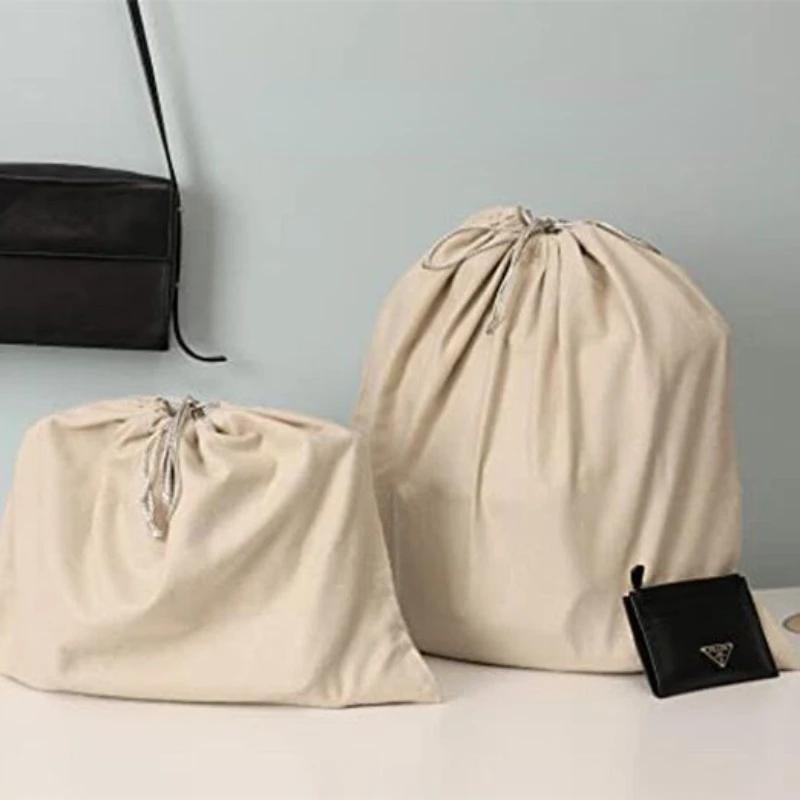 1pc Drawstring Storage Bag for Wardrobe Hanging Dustproof Organizer