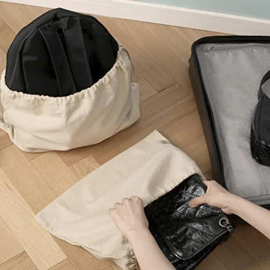1pc Drawstring Storage Bag for Wardrobe Hanging Dustproof Organizer