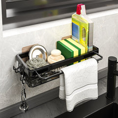 Wall Mounted Sink Storage Rack Stainless Steel Kitchen Organizer