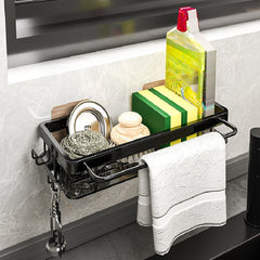 Wall Mounted Sink Storage Rack Stainless Steel Kitchen Organizer
