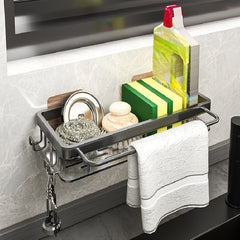 Wall Mounted Sink Storage Rack Stainless Steel Kitchen Organizer