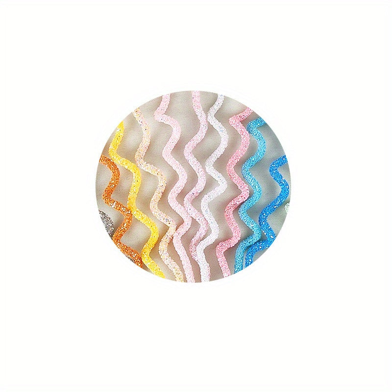 4pcs Soft Stripes Cake Decoration Colorful Dessert Table Party Supplies