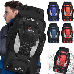 Men's Waterproof 80L Hiking Backpack Camping Rucksack