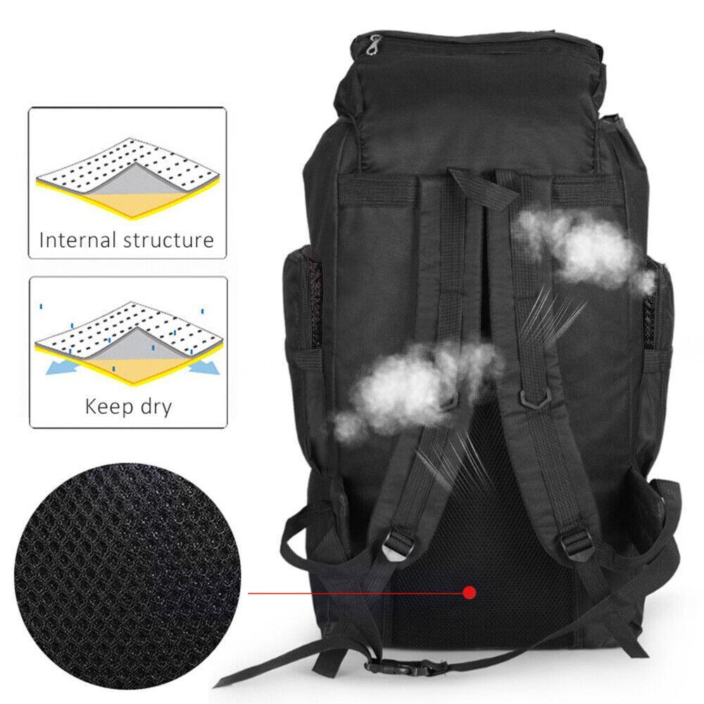 Men's Waterproof 80L Hiking Backpack Camping Rucksack