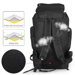 Men's Waterproof 80L Hiking Backpack Camping Rucksack