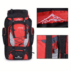 Men's Waterproof 80L Hiking Backpack Camping Rucksack