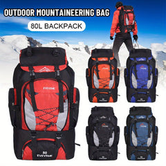 Men's Waterproof 80L Hiking Backpack Camping Rucksack