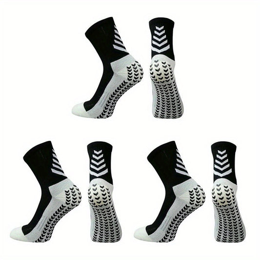 Men's Mid Crew Sport Socks - Sweat Absorbing Nylon - Comfy Breathable - 3 Pairs