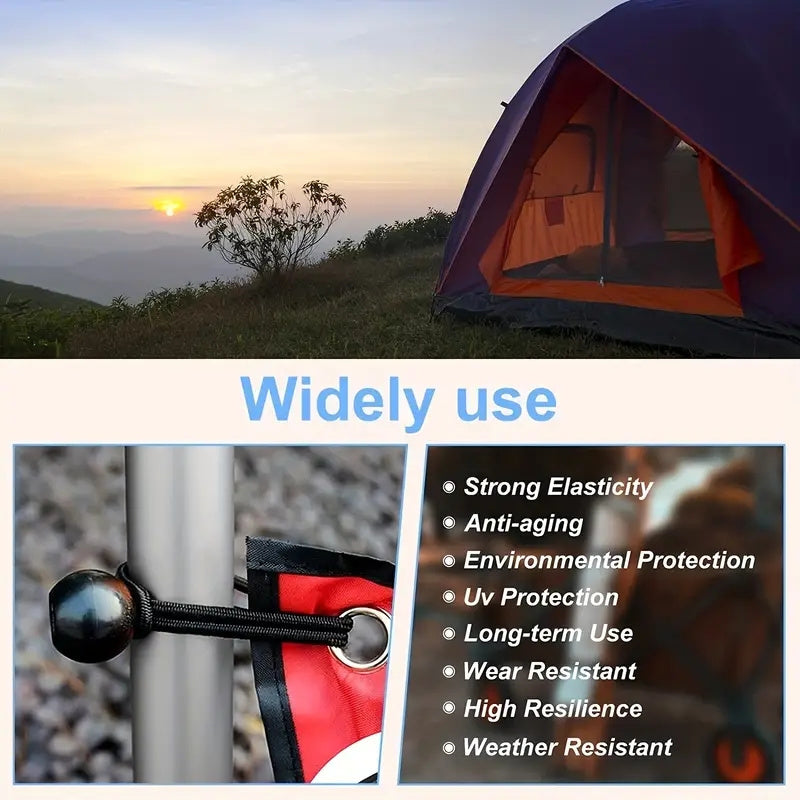 5pcs 4MM Tent Elastic Ball Rope Camping Awning Storage