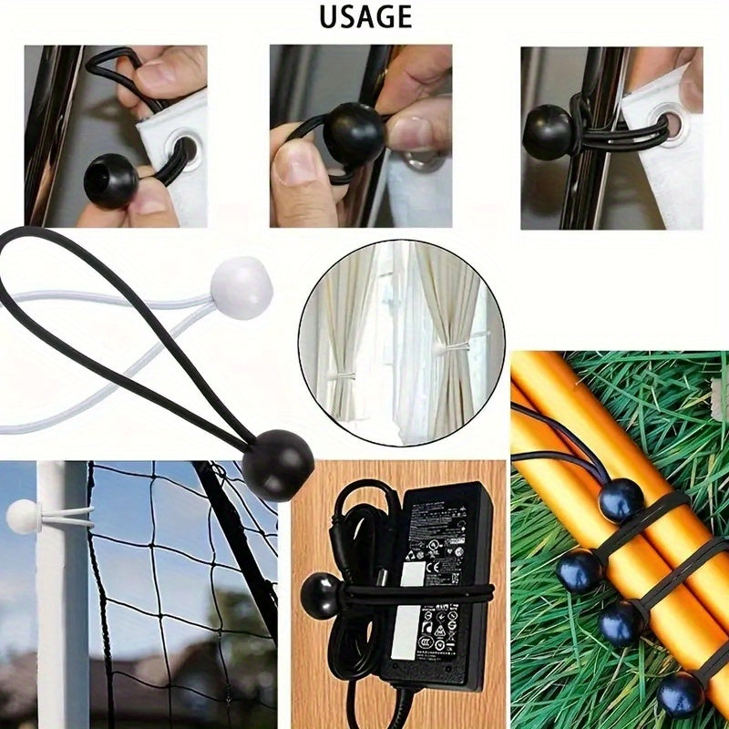 5pcs 4MM Tent Elastic Ball Rope Camping Awning Storage
