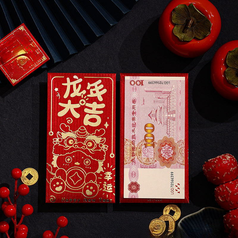 6pcs Dragon Year Zodiac Red Envelope For Year And Spring