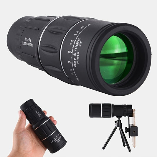16X52 Monocular Telescope with Mobile Phone Holder, Tripod