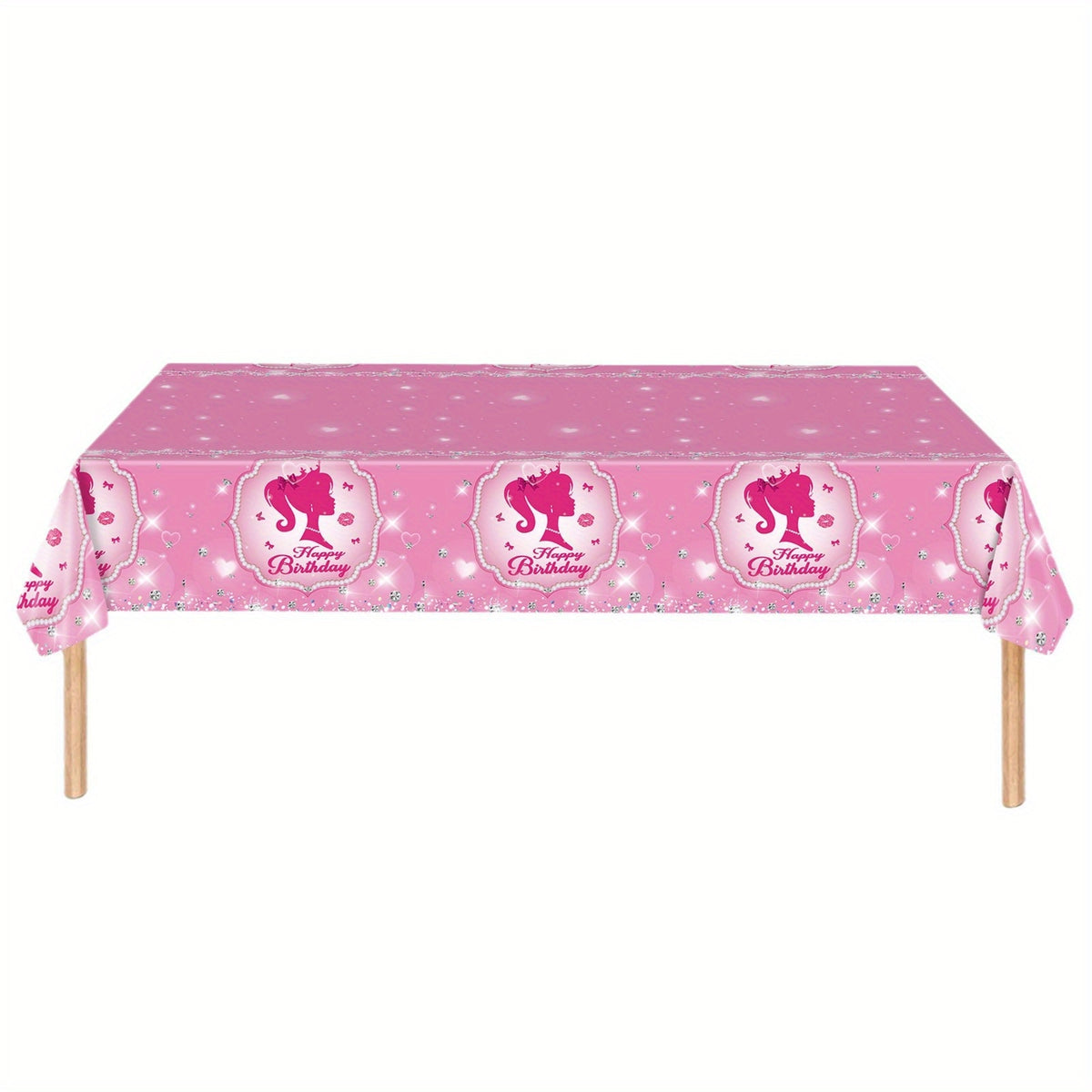 Pink Princess Party Tablecloth Disposable Decoration