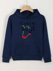Girls Cartoon Bull Hooded Sweatshirt for Spring and Autumn