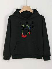 Girls Cartoon Bull Hooded Sweatshirt for Spring and Autumn