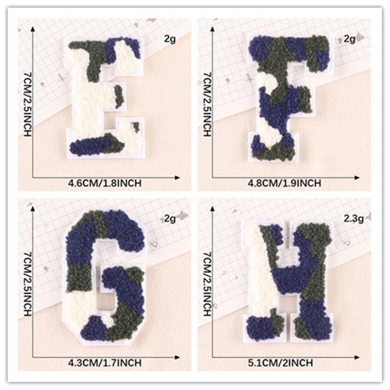 Embroidered Towel Cloth Label Camouflage DIY Patch