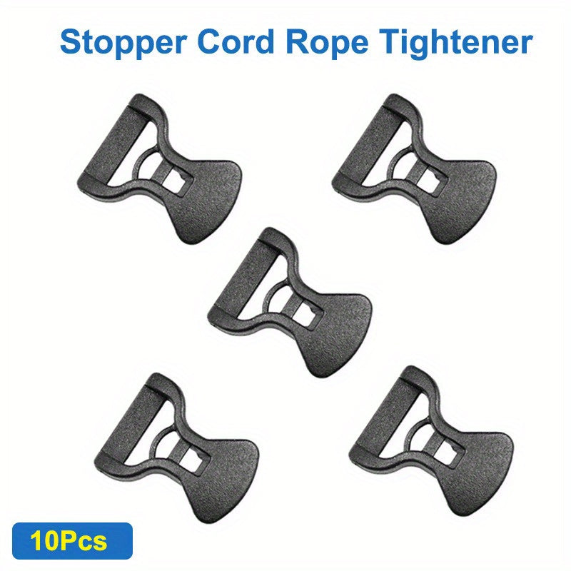 10pcs Camping Awning Tent Guy Line Cord Rope Tightener Rope Tensioner
