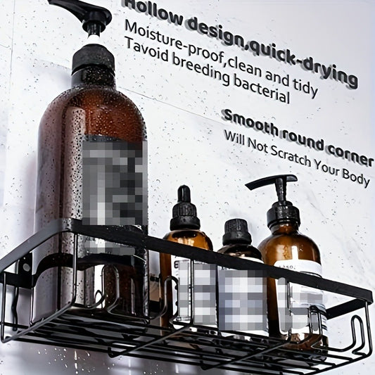 2 Pack Shower Caddy Basket with Hooks Soap Dish Holder Shelf