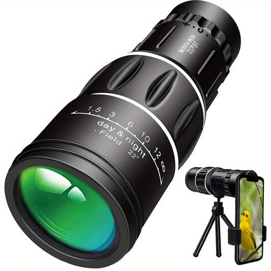 16X52 Monocular Telescope With Smartphone Holder & Tripod