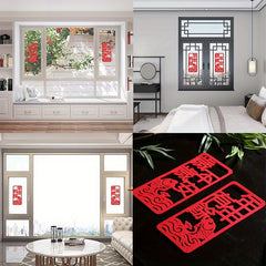 Mini Felt Red Couplets for Indoor Outdoor Home Christmas Party Decoration