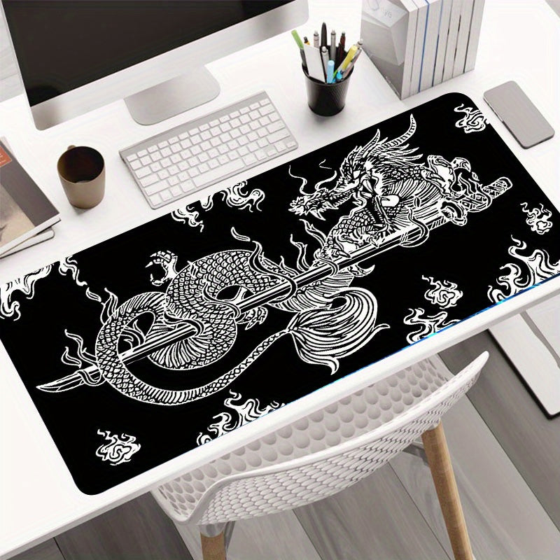 Japanese Dragon Gaming Mouse Pad Large Non-Slip Rubber Base Desk Mat