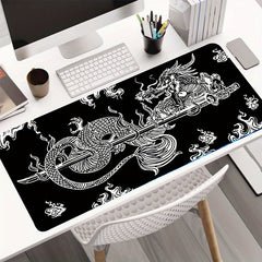 Japanese Dragon Gaming Mouse Pad Large Non-Slip Rubber Base Desk Mat