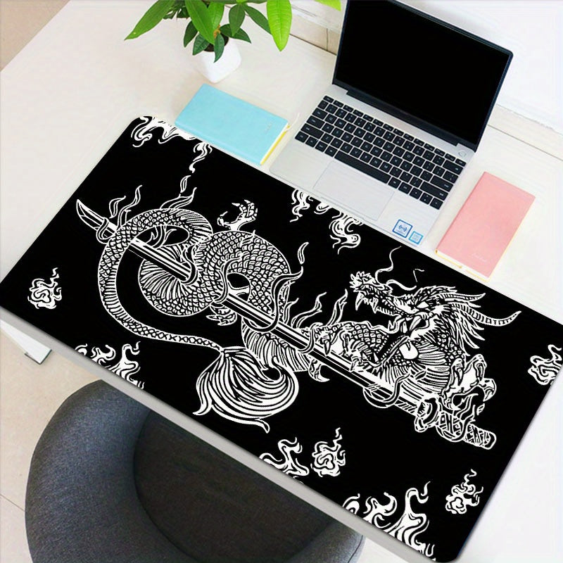 Japanese Dragon Gaming Mouse Pad Large Non-Slip Rubber Base Desk Mat