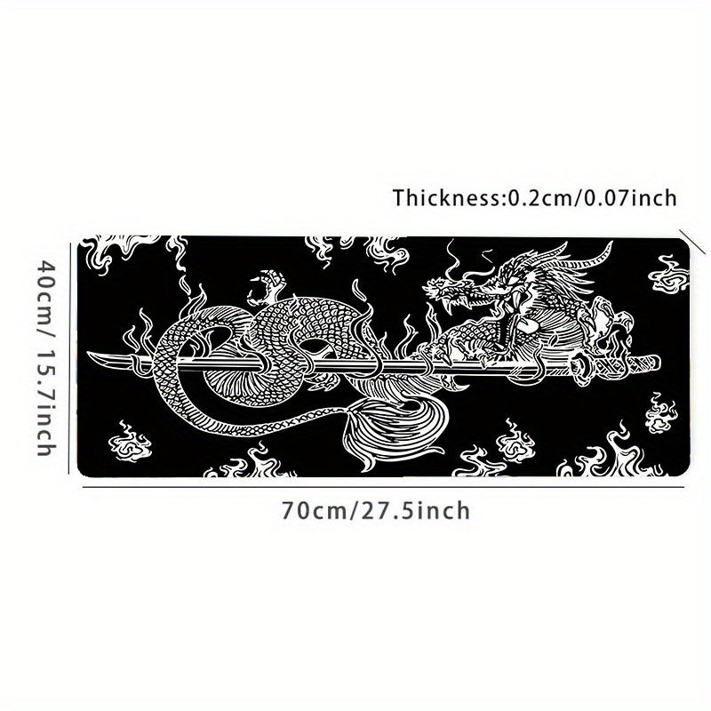 Japanese Dragon Gaming Mouse Pad Large Non-Slip Rubber Base Desk Mat