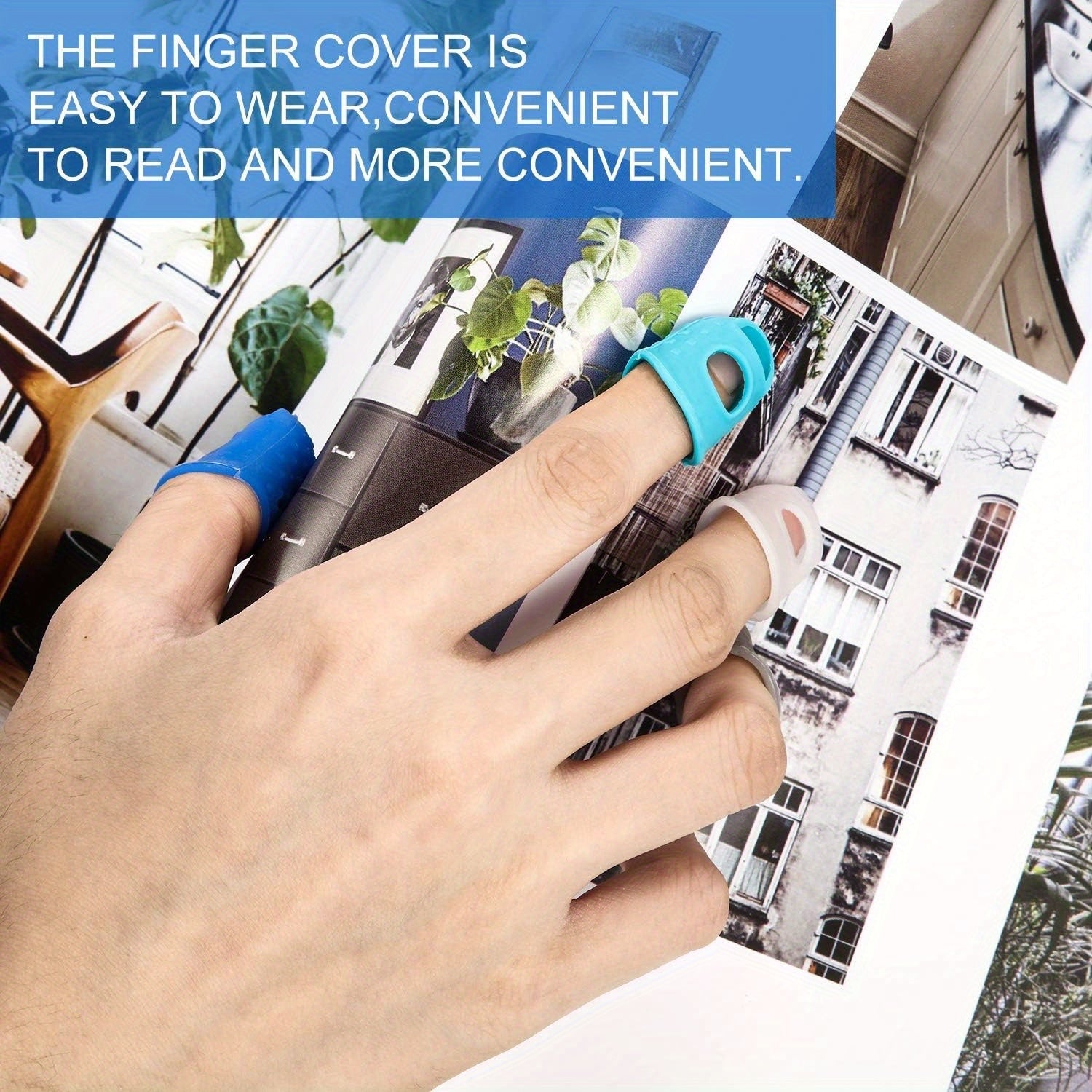 12pcs Rubber Finger Tips for Paperwork Cutting Wax Carving