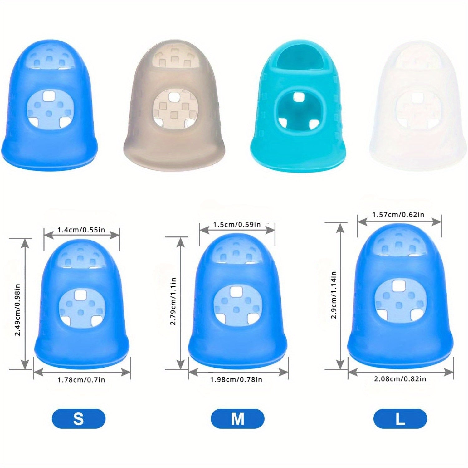 12pcs Rubber Finger Tips for Paperwork Cutting Wax Carving