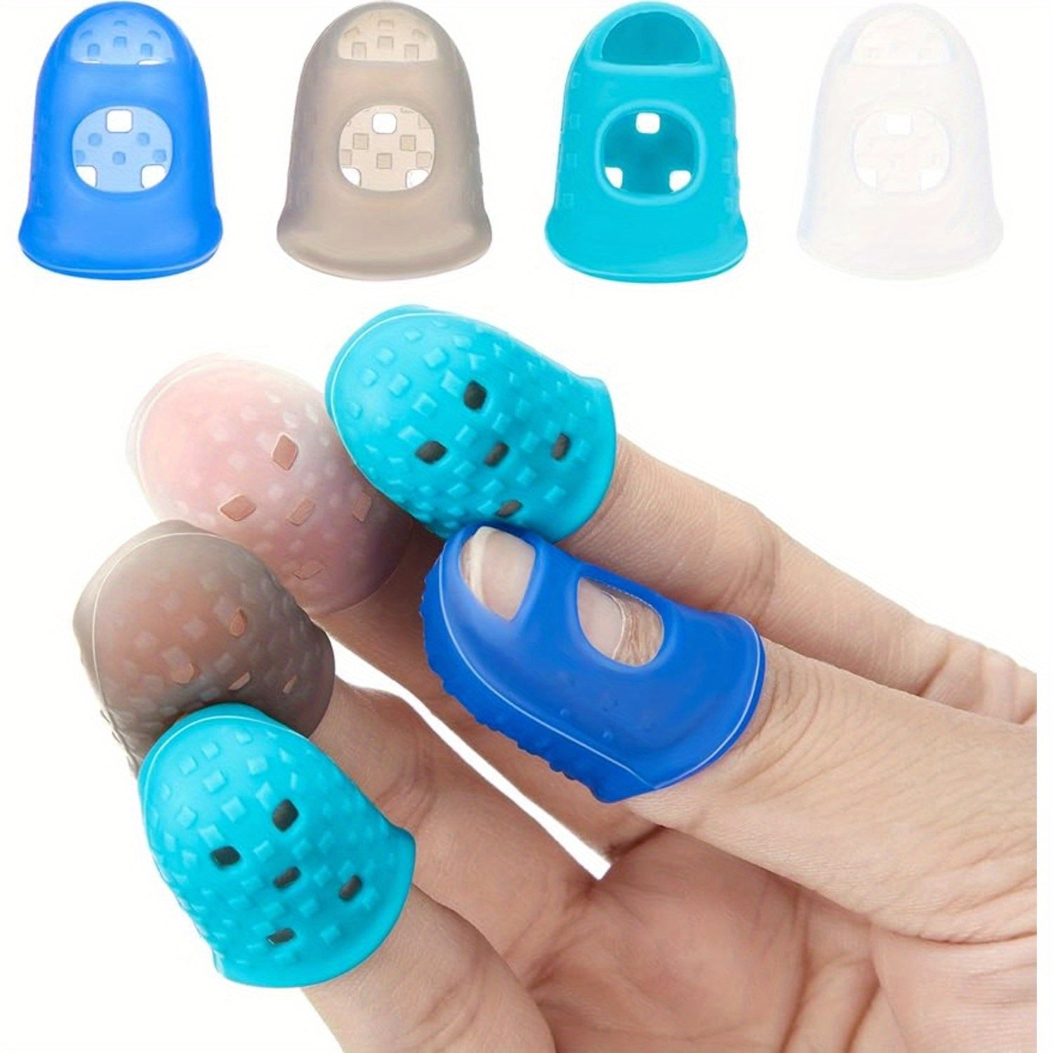 12pcs Rubber Finger Tips for Paperwork Cutting Wax Carving