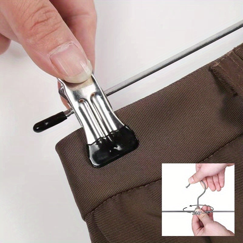 10pcs Skirt Racks Wind Proof Pants Racks Clothes Drying Clip Anti-slip Hanger