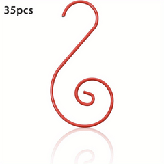 35pcs Christmas Ornaments Hooks S-Shaped Tree Hanger Stainless Steel