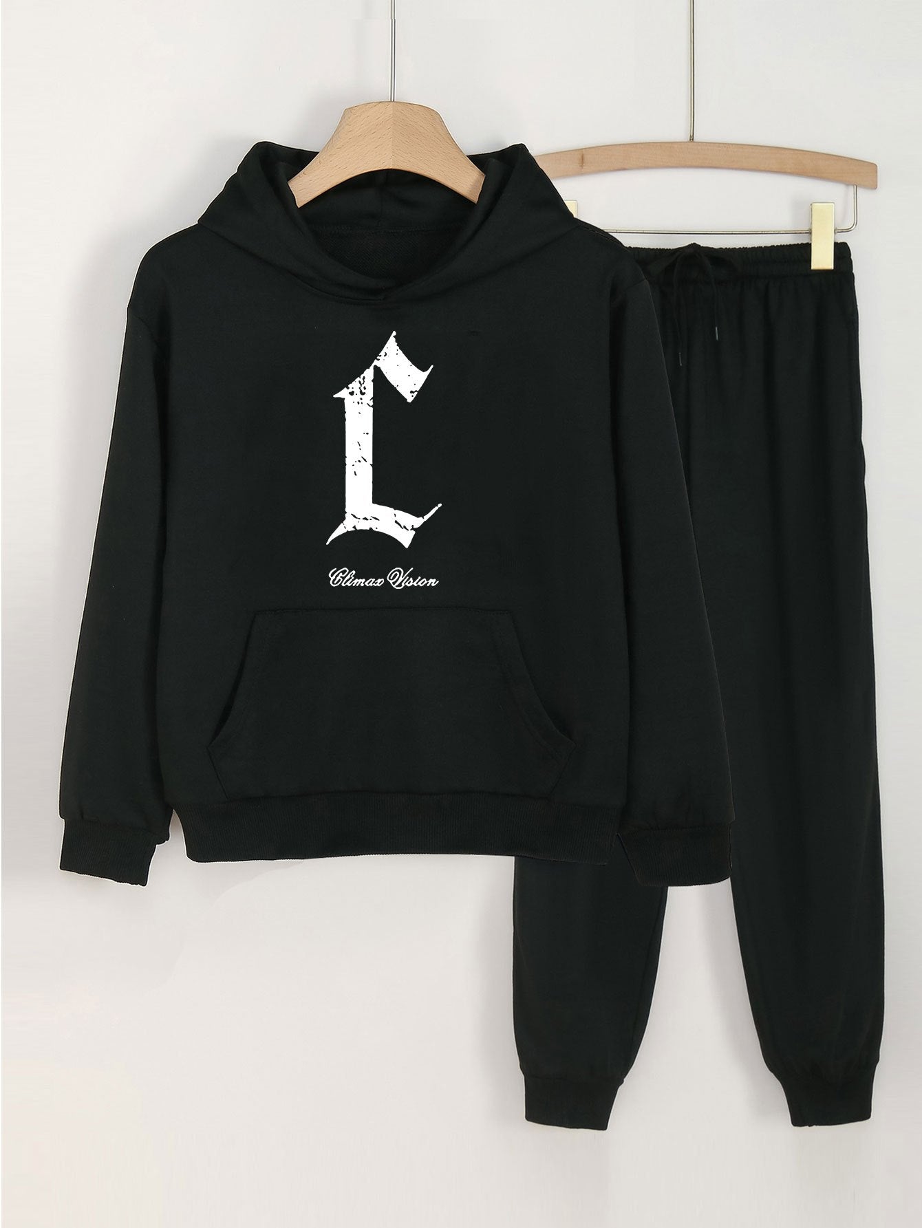 2pcs Stylish Hoodies Jogger Pants Set Girls Sports Spring Fall