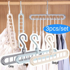 Space Saving Magic Hangers 3 6pcs Set 9 Slots Organizer