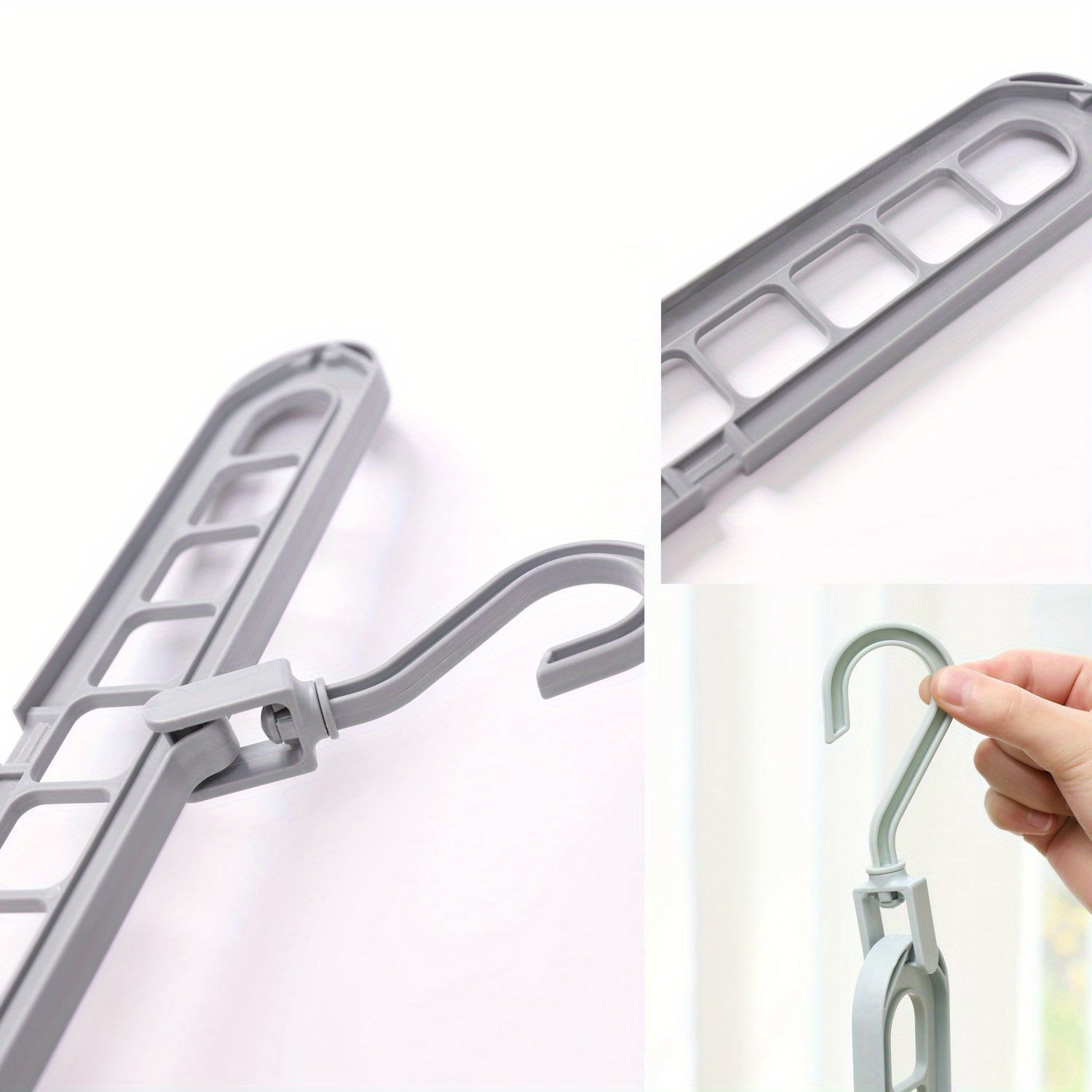 Space Saving Magic Hangers 3 6pcs Set 9 Slots Organizer