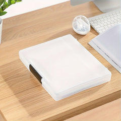1pc Transparent Storage Box For File Archives Desktop File Storage Box