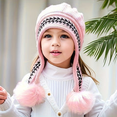 Kids Cartoon Ear Protection Beanie Hat for Winter