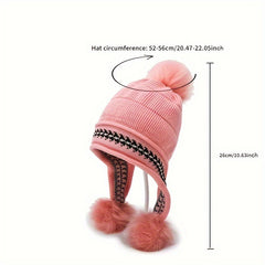 Kids Cartoon Ear Protection Beanie Hat for Winter