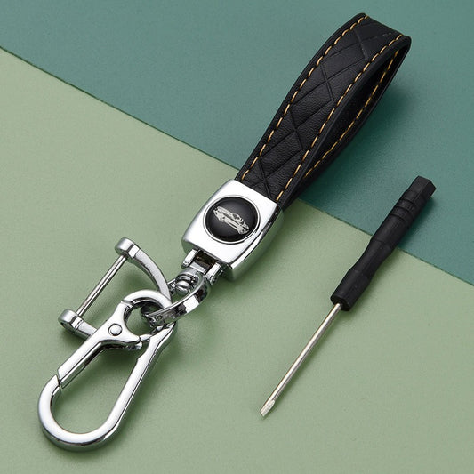 PU Leather Key Chain Metal Keychain Pendant Gift For Men Women