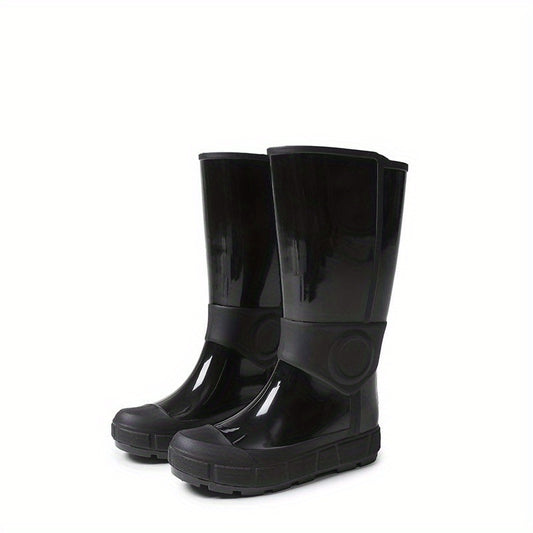 Quick Dry Flat Rain Boots Waterproof Non Slip PVC Labor Shoes