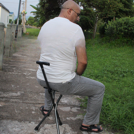3-Leg Stool Cane Mountaineering Walking Stick