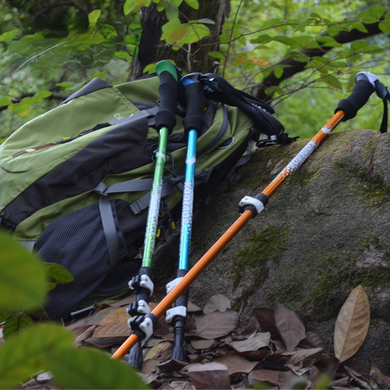 Outdoor Wolf 9 Series Aluminum Climbing Stick Folding Telescopic