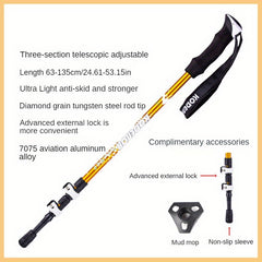 Outdoor Wolf 9 Series Aluminum Climbing Stick Folding Telescopic
